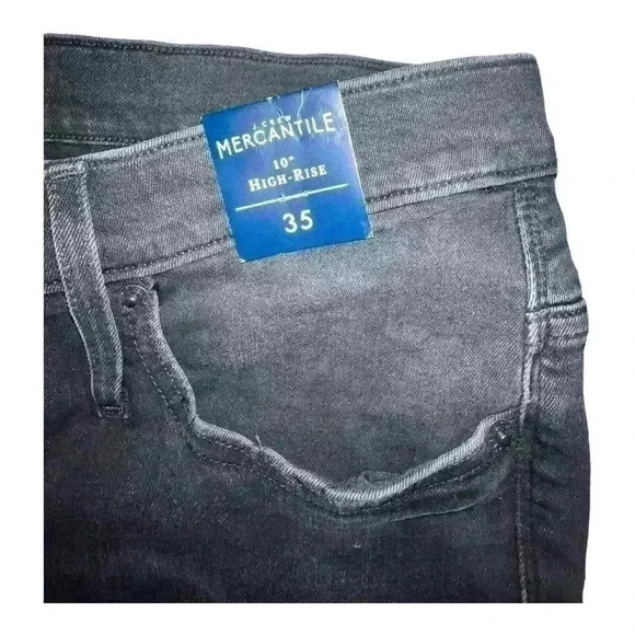 NWT J.Crew Mercantile High Rise Skinny Jeans Womens Size 35 Black Denim - Picture 4 of 14